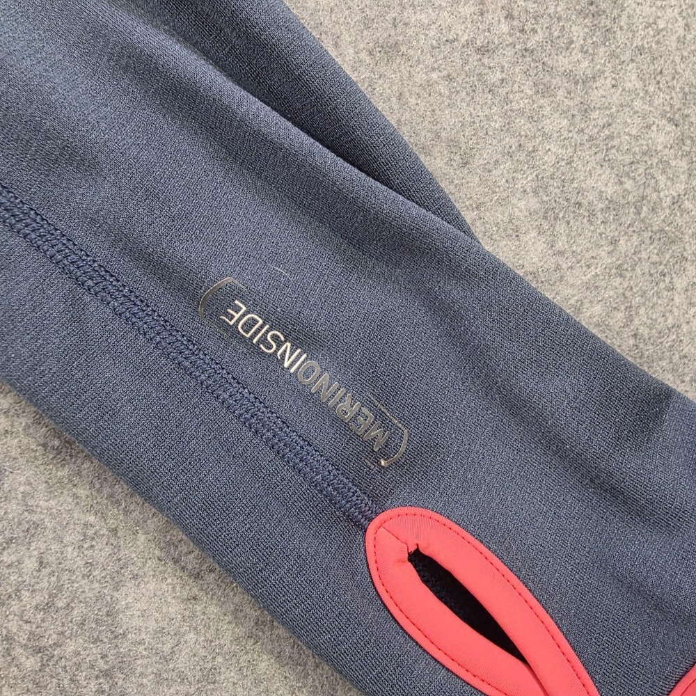 Ortovox Jacket Womens Large Blue Merino Fleece Hooded Full Zip Thumbholes - Picture 5 of 16